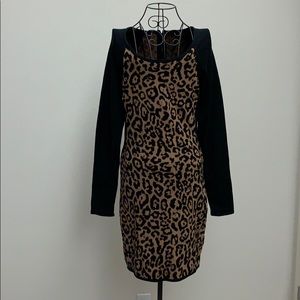 Leopard Guess sweater dress NWOT